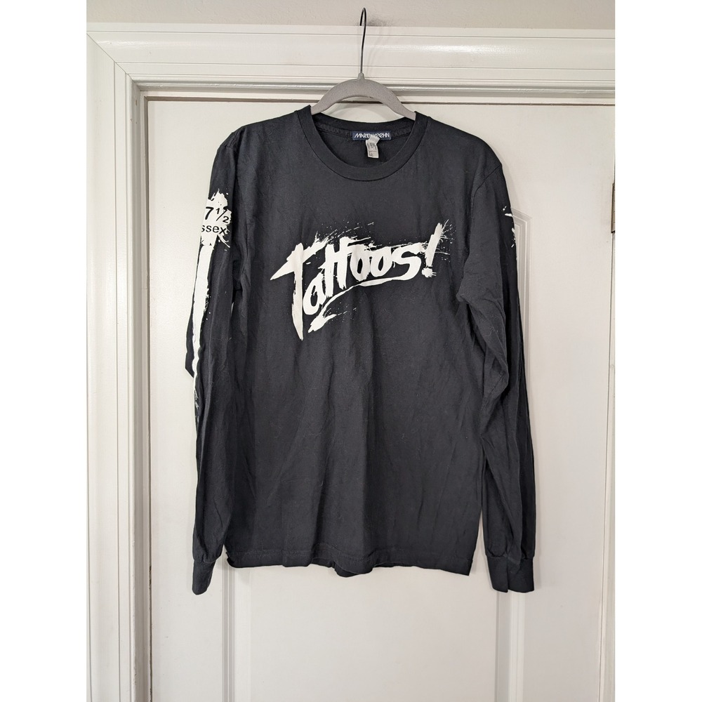 Martin Keehn Tattoos! Graphic‎ Long Sleeve Black Men's T-Shirt medium edgy